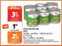 Petits pois extra fins 
