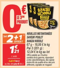 Nouilles instantanées saveur poulet