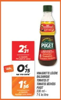 Vinaigrette légère balsamique tomates et tomates séchées