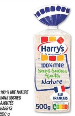 100 % mie nature sans sucres ajoutés