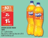 Boisson gazeuse orange