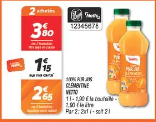 100% pur jus clémentine
