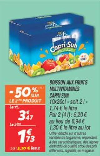 Boisson aux fruits  multivitaminés