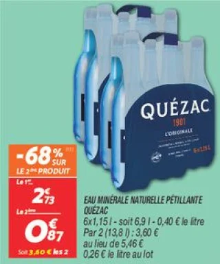 Eau minérale naturelle pétillante 