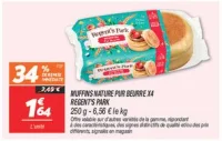 Muffins nature pur beurre x4