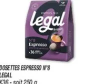 Dosettes espresso n°8