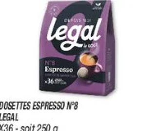 Dosettes espresso n°8
