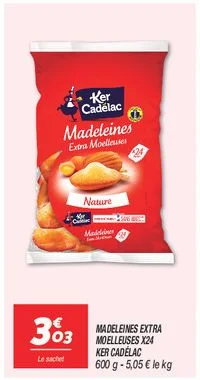 Madeleines extra moelleuses x24 