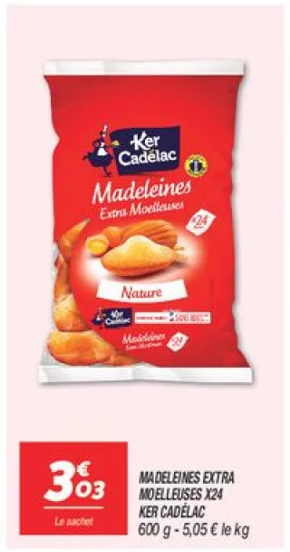 Madeleines extra moelleuses x24 