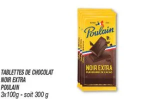 Tablettes de chocolat noir extra