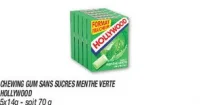 Chewing gum sans sucres menthe verte