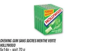 Chewing gum sans sucres menthe verte