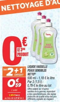 Liquide vaisselle peaux sensibles
