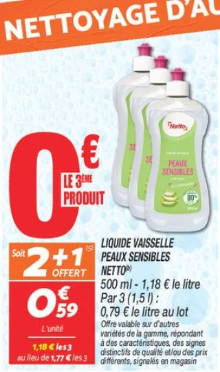 Liquide vaisselle peaux sensibles