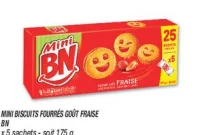 Mini biscuits fourrés goût fraise