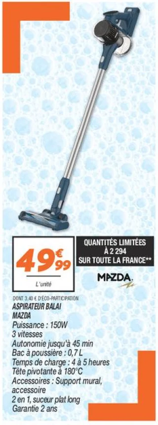 Aspirateur balai 