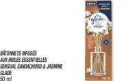Bâtonnets infusés aux huiles essentielles sensual sandalwood & jasmine