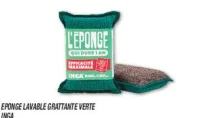 Eponge lavable grattante  verte