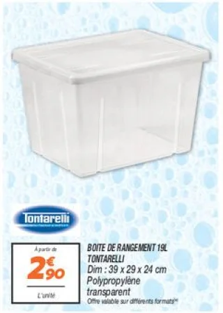 Boite de rangement 19l 