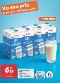 Lait uht demi-écrémé 