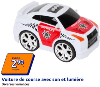 Voiture de course avec son et lumière