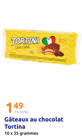 Gâteaux au chocolat Tortina