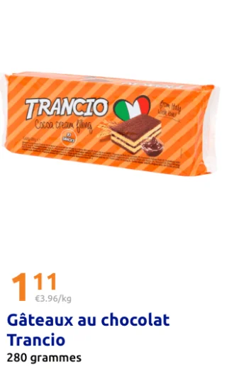 Gâteaux au chocolat Trancio
