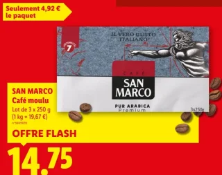 Café moulu Pur Arabica Premium San Marco