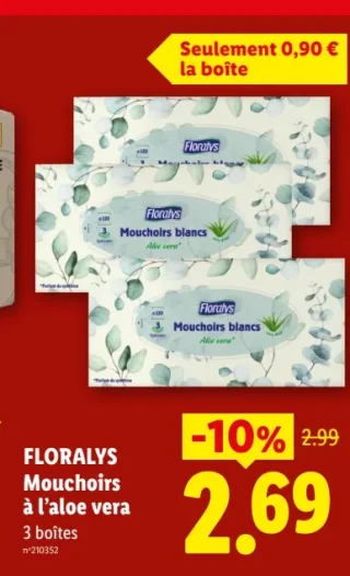 Mouchoirs à l'aloe vera Floralys