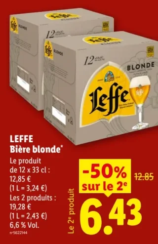 Bière blonde Leffe