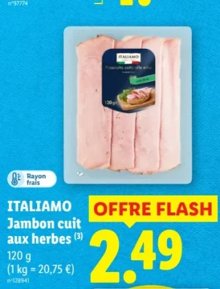 ITALIAMO Jambon cuit aux herbes