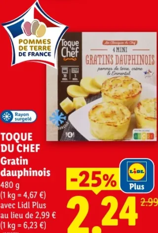 Toque du Chef Gratin dauphinois