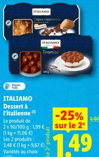 ITALIAMO Dessert à l'italienne