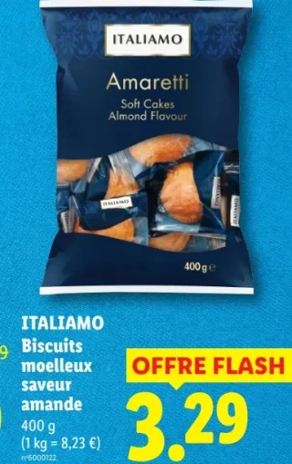 ITALIAMO Biscuits moelleux saveur amande