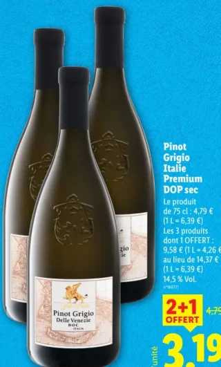 Pinot Grigio Italie Premium DOP sec
