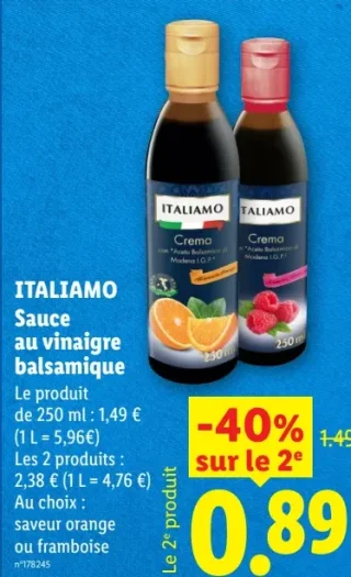 ITALIAMO Sauce au vinaigre balsamique