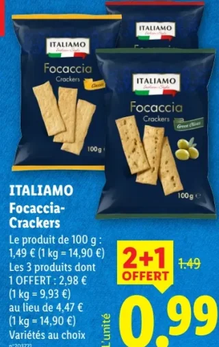 ITALIAMO Focaccia-Crackers