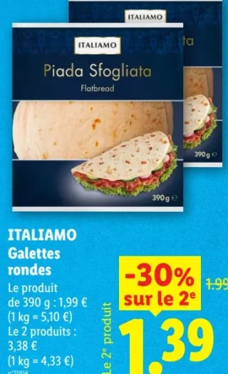 ITALIAMO Galettes rondes