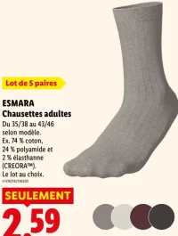 ESMARA Chaussettes adultes