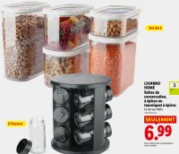 LIVARNO HOME Boîtes de conservation, à épices ou tourniquet à épices
