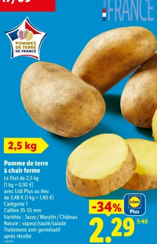 Pomme de terre à chair ferme