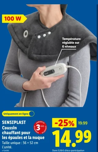 SENSIPLAST Coussin chauffant pour les épaules et la nuque