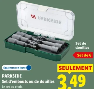 Set d'embouts ou de douilles Parkside