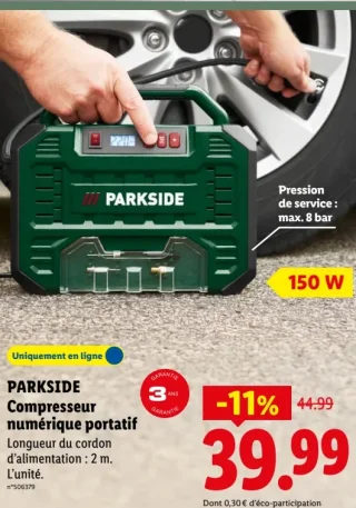 PARKSIDE Compresseur numérique portatif