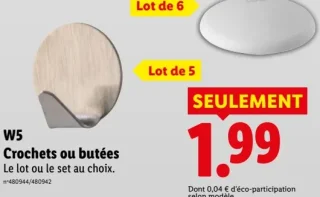 W5 Crochets ou butées