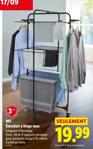 W5 Étendoir à linge tour