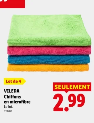 VILEDA Chiffons en microfibre