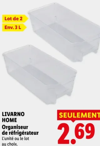 LIVARNO HOME Organiseur de réfrigérateur