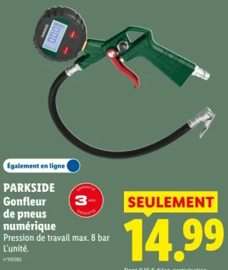 PARKSIDE Gonfleur de pneus numérique