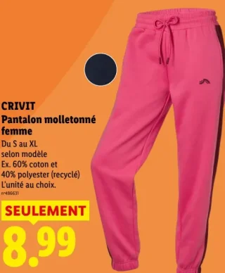 CRIVIT Pantalon molletonné femme
